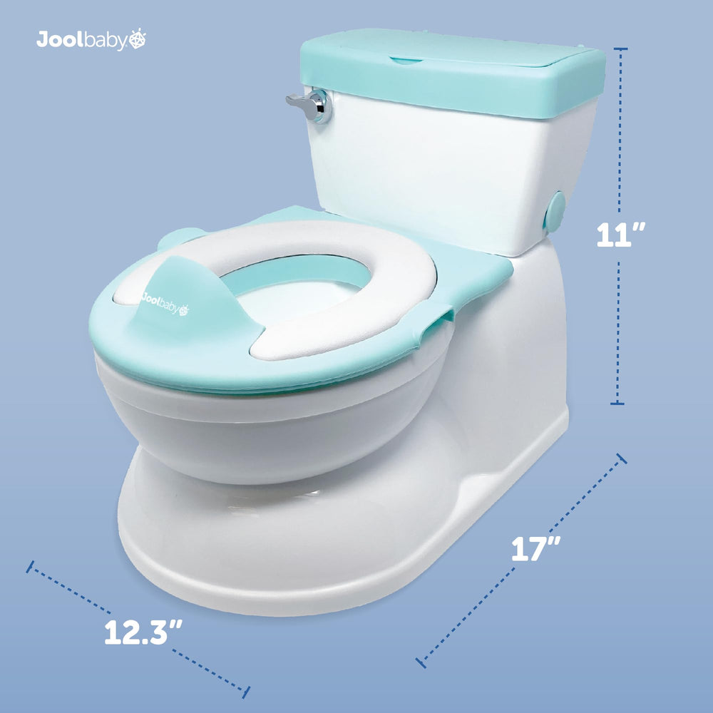 Jool Baby Real Feel Potty uses disposable liners to simplify cleanup and reduce mess.