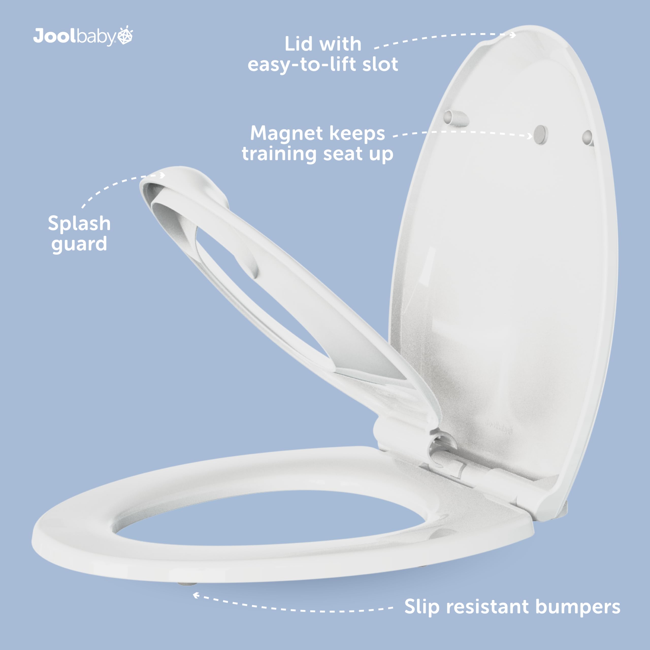 Jool Baby removable potty attachment allows transitions as child grows.