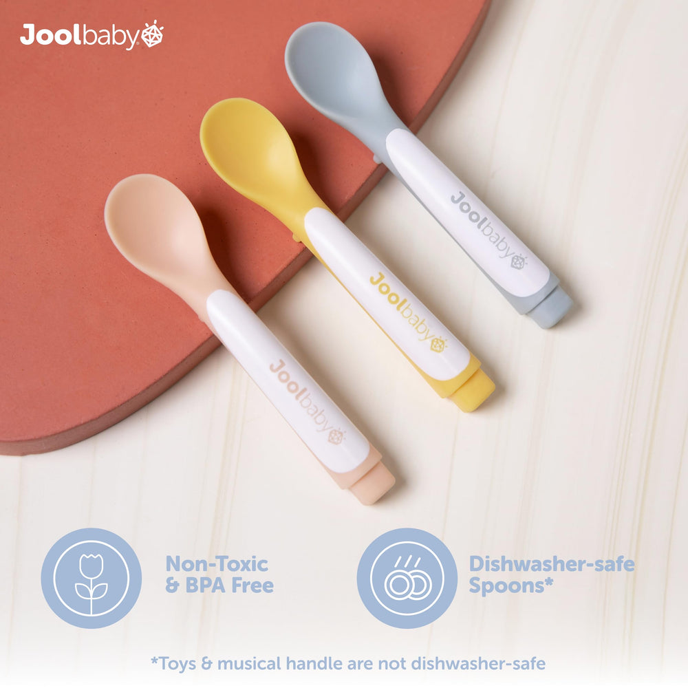 Jool Baby spoon used for self-feeding independence.