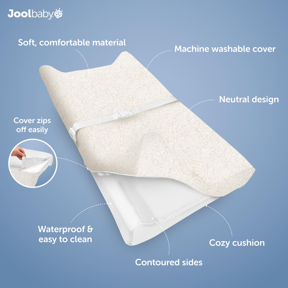 Jool Baby Serenity zip-off cover is machine washable for quick cleanup.