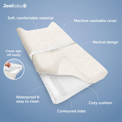 Jool Baby Serenity zip-off cover is machine washable for quick cleanup.