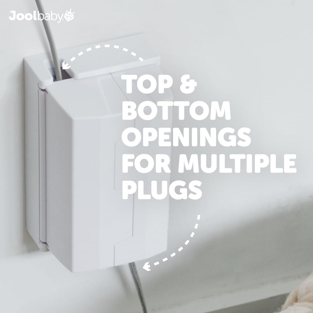 Jool Baby spacious compartment design fits bulky plugs and cords.