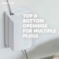 Jool Baby spacious compartment design fits bulky plugs and cords.