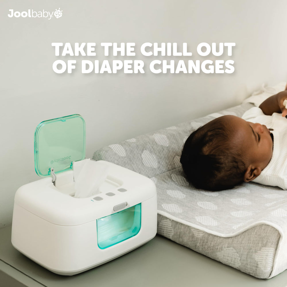 Jool Baby TinyBums wipe warmer interior view with wipes highlights moisture retention