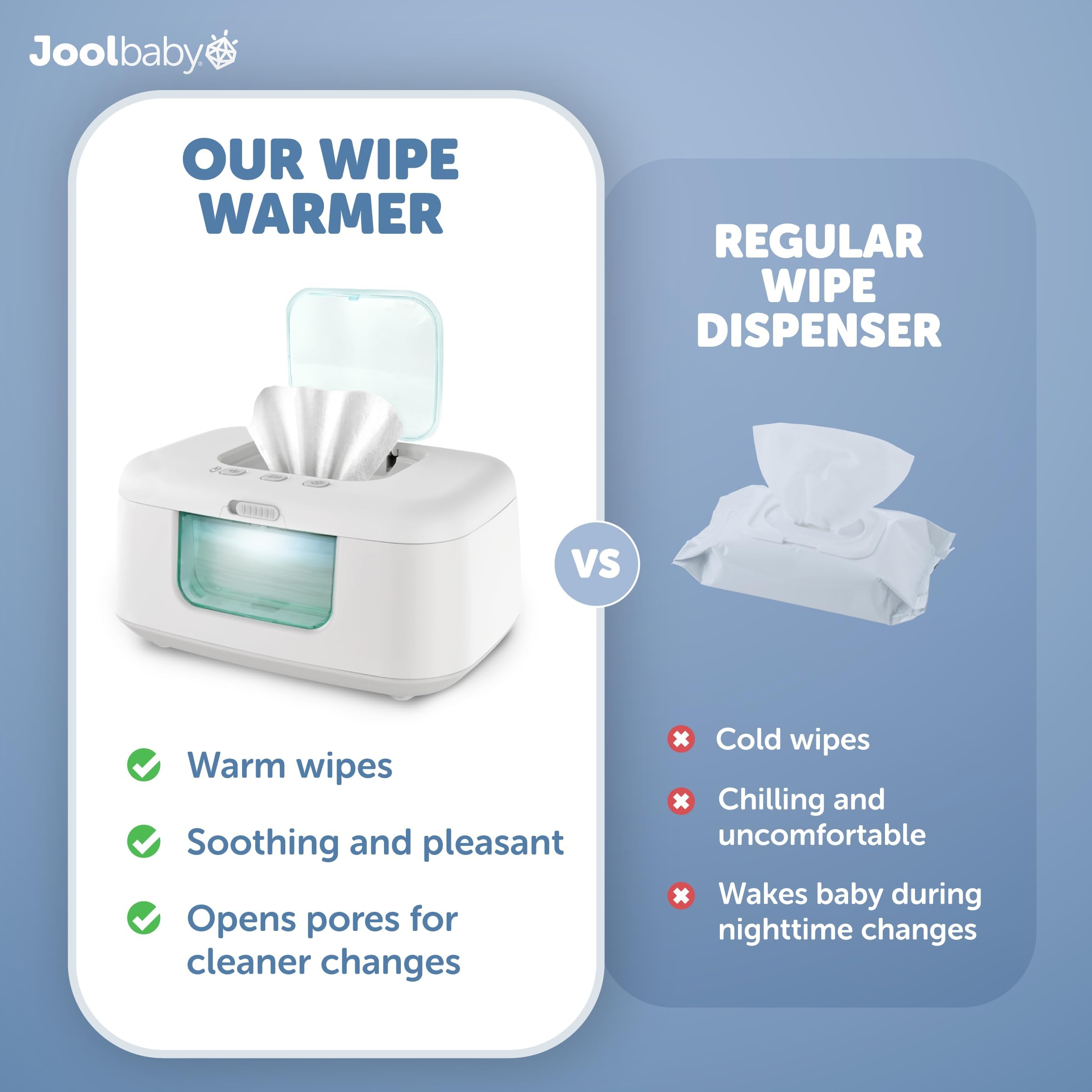 Jool Baby TinyBums wipe warmer locking lid demonstrates moisture seal