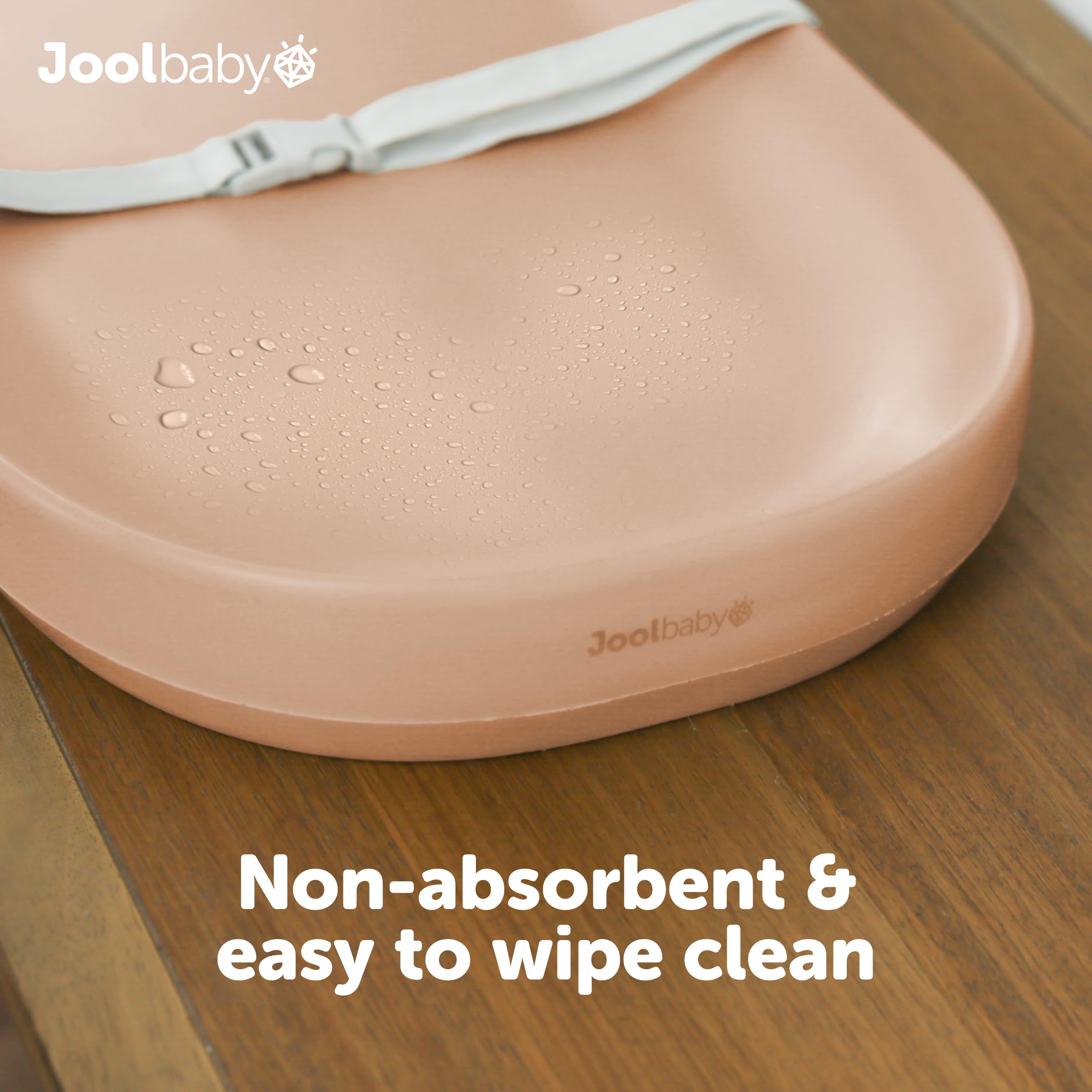 jool baby peach changing pad slanted design helps channel messes away from baby