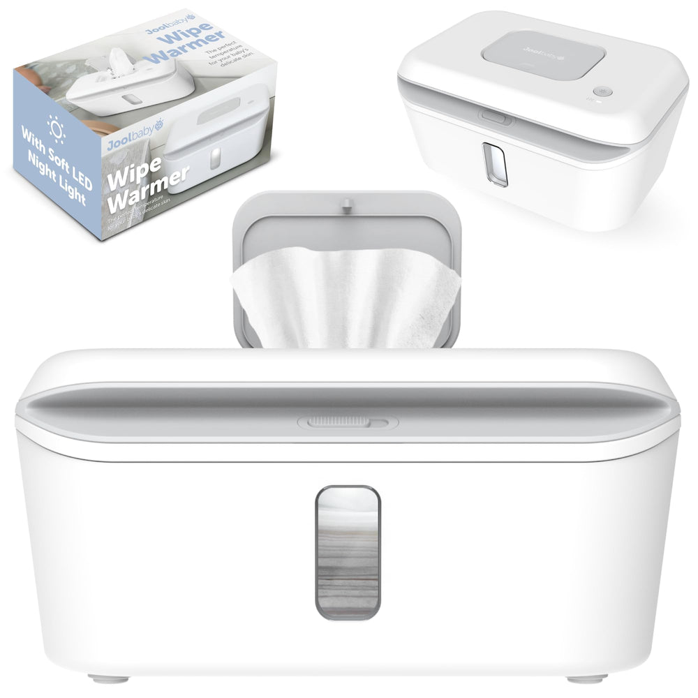 Jool Baby wipe warmer closeup shows comfy temperature for diaper changes