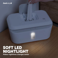 Jool Baby wipe warmer locking lid helps retain moisture during use