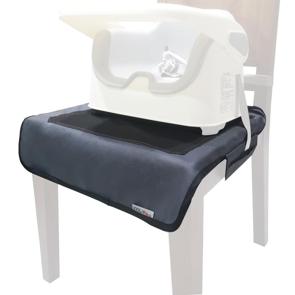 JOOLIO B&S Extra Large booster chair cover on a dining chair back protects from spills