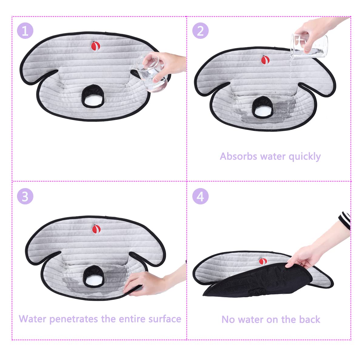 JOOLIO B&S Piddle Pad deep edges prevent leaks and debris