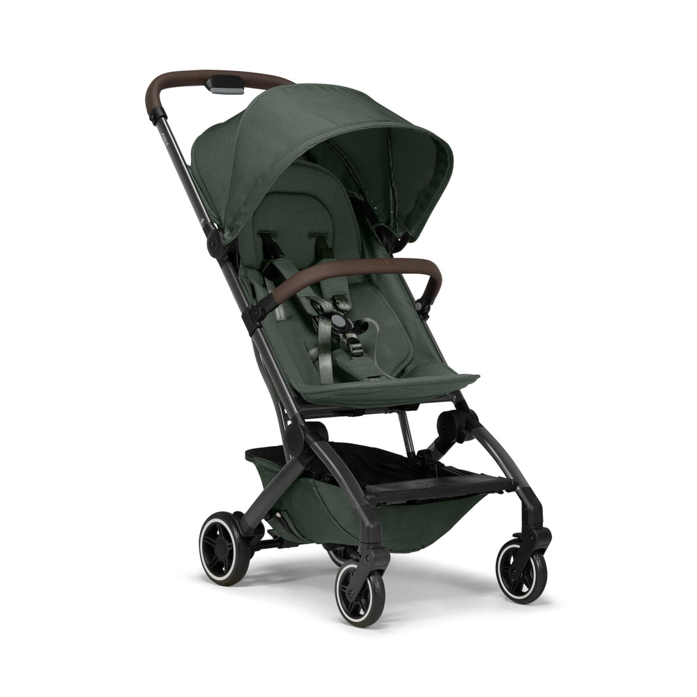 Joolz AER+ bumper bar one-hand use enables quick lift and settle for parents.