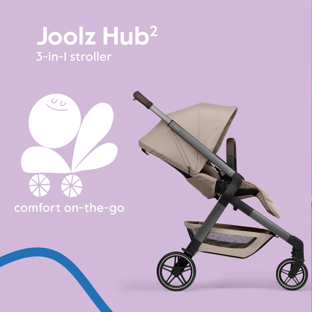 Joolz Hub2 Compact stroller Sandy Taupe all-terrain wheels handle urban terrain