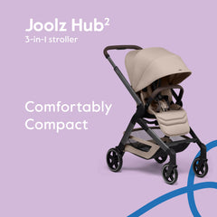 Joolz Hub2 Compact stroller Sandy Taupe reversible seat for facing parent or baby