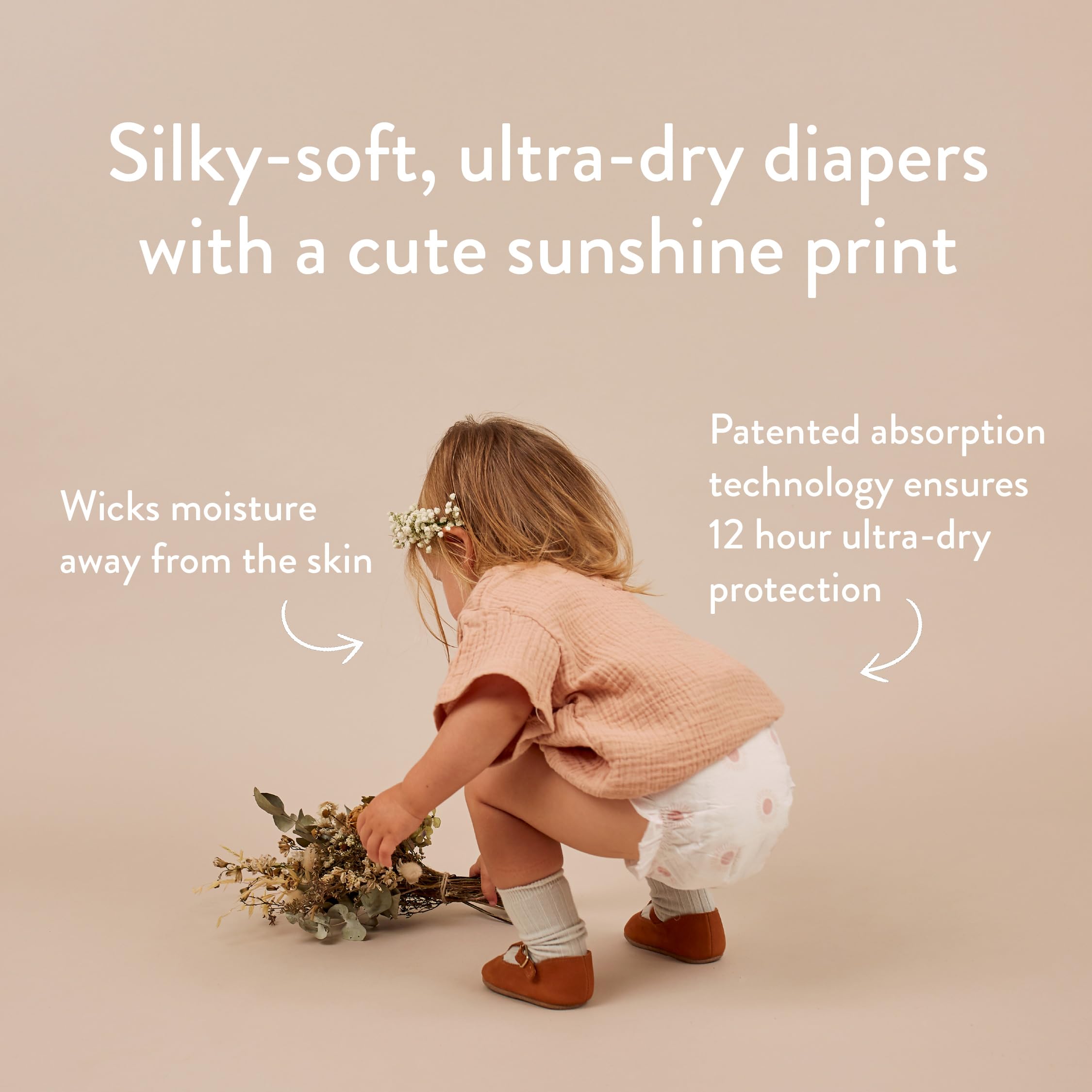 JOONYA diapers soft-topsheet offers silky comfort against baby's skin