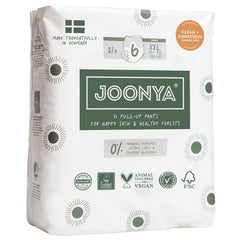 Joonya Pull-Up Pants overnight coverage keeps baby dry through the night.