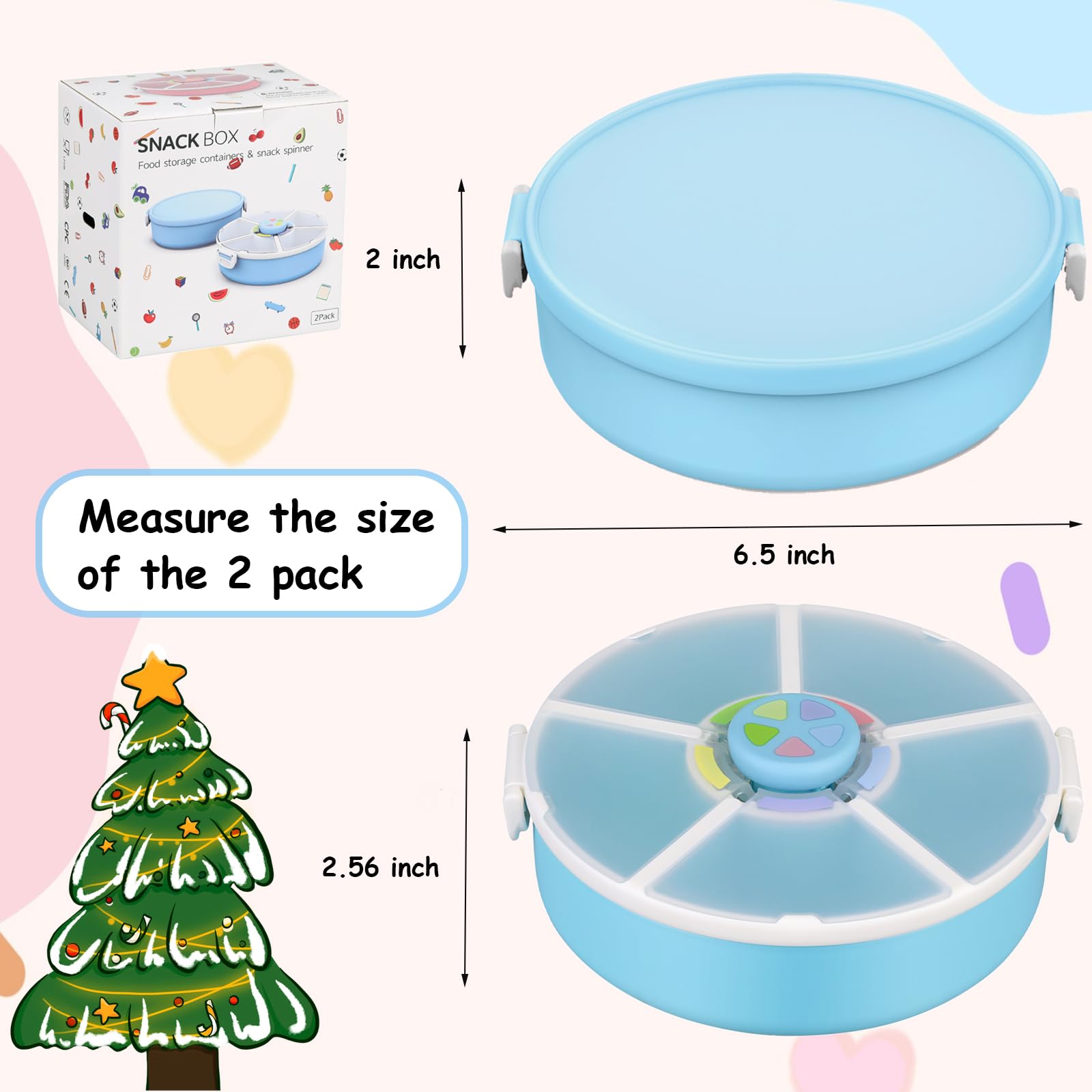 JOOPETALK blue travel-ready snack container fits bags and strollers.