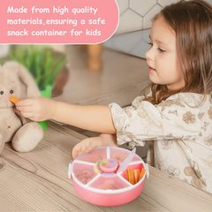 JOOPETALK rotating snack container compartments highlight organized kid portions