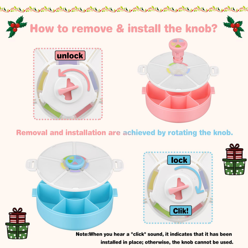 JOOPETALK round sectioned snack box for easy school and travel snacking