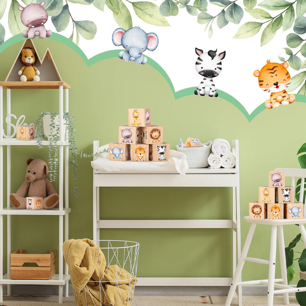 Joottuan safari hippopotamus block brings playful texture to a crib corner or play shelf.