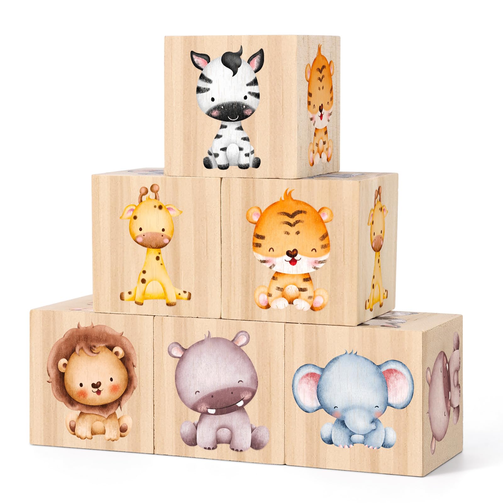 Joottuan safari zebra block on shelf adds lively woodland charm and early nature curiosity.