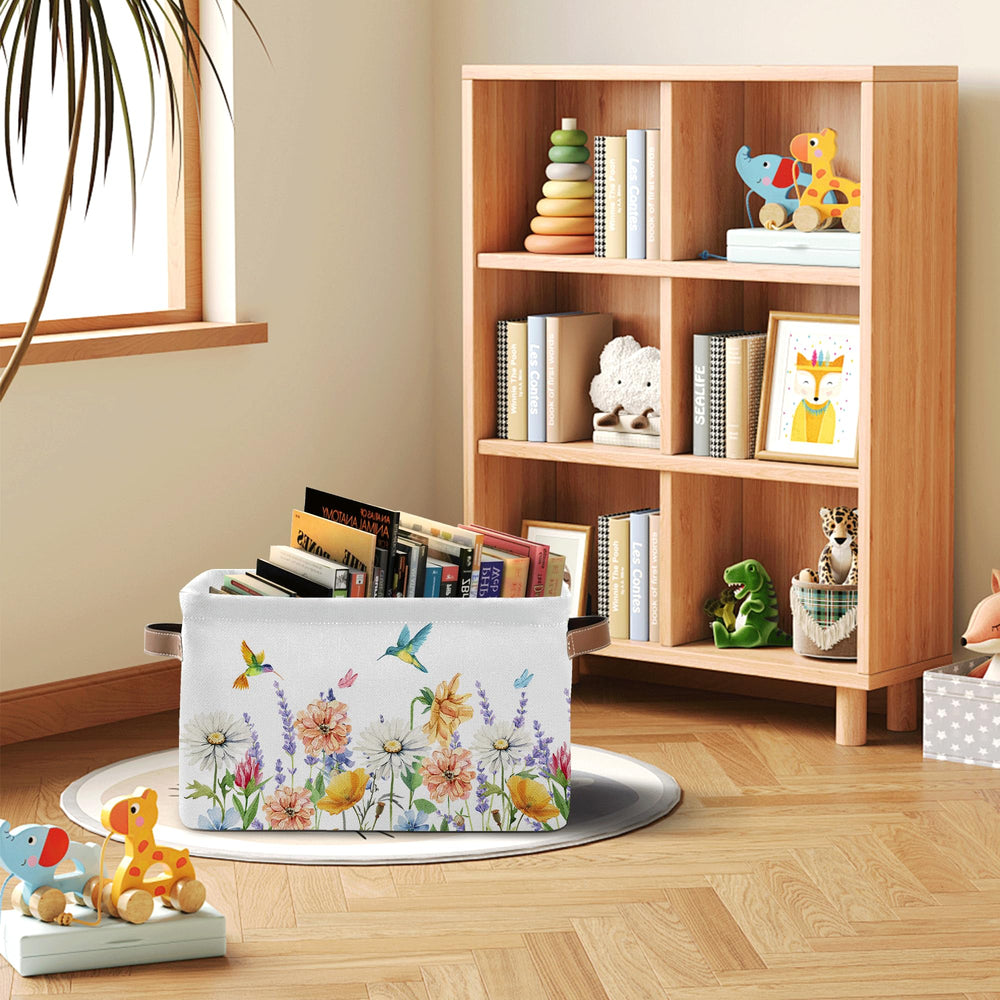 JOPJOLIW collapsible storage bin folded for space-saving storage