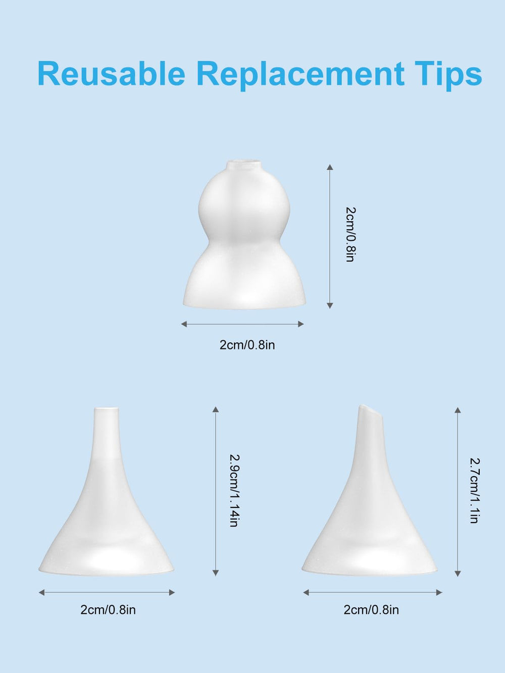 Jordcaslee easy-clean silicone tips, quick rinse and fast dry.