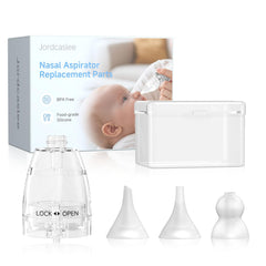 Jordcaslee nasal aspirator suction chamber keeps mucus contained for cleaner, calmer relief.