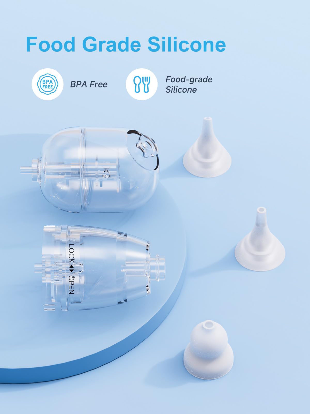 Jordcaslee funnel-tip replacement for deeper congestion with safe reach.