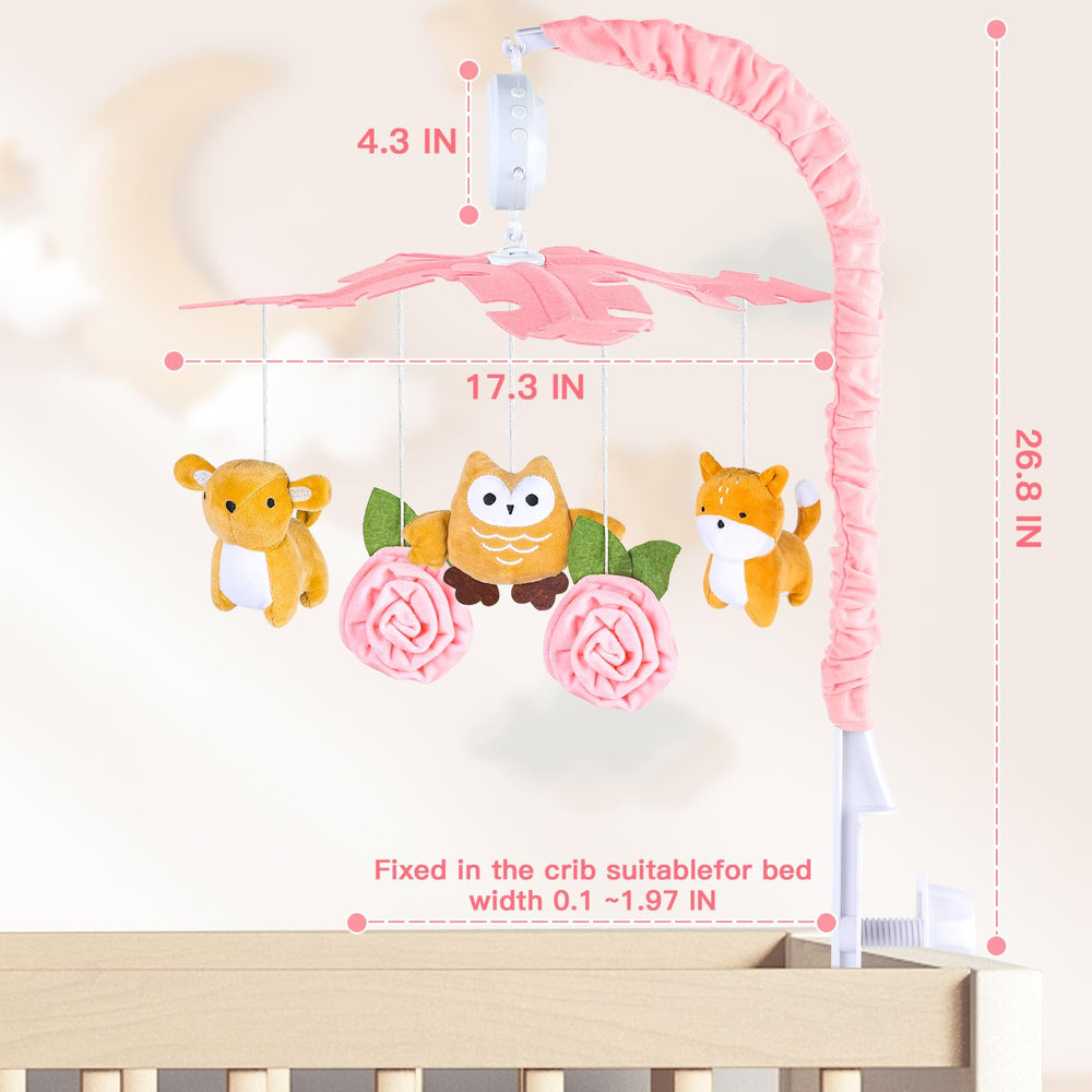 Joryuek pink baby mobile gift-ready for new parents