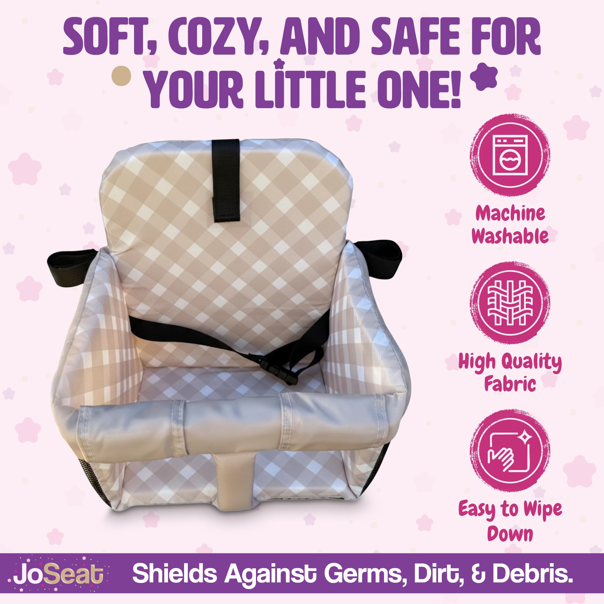 JoSeat cart-seat cover with one-hand installation and Velcro fits most standard carts.
