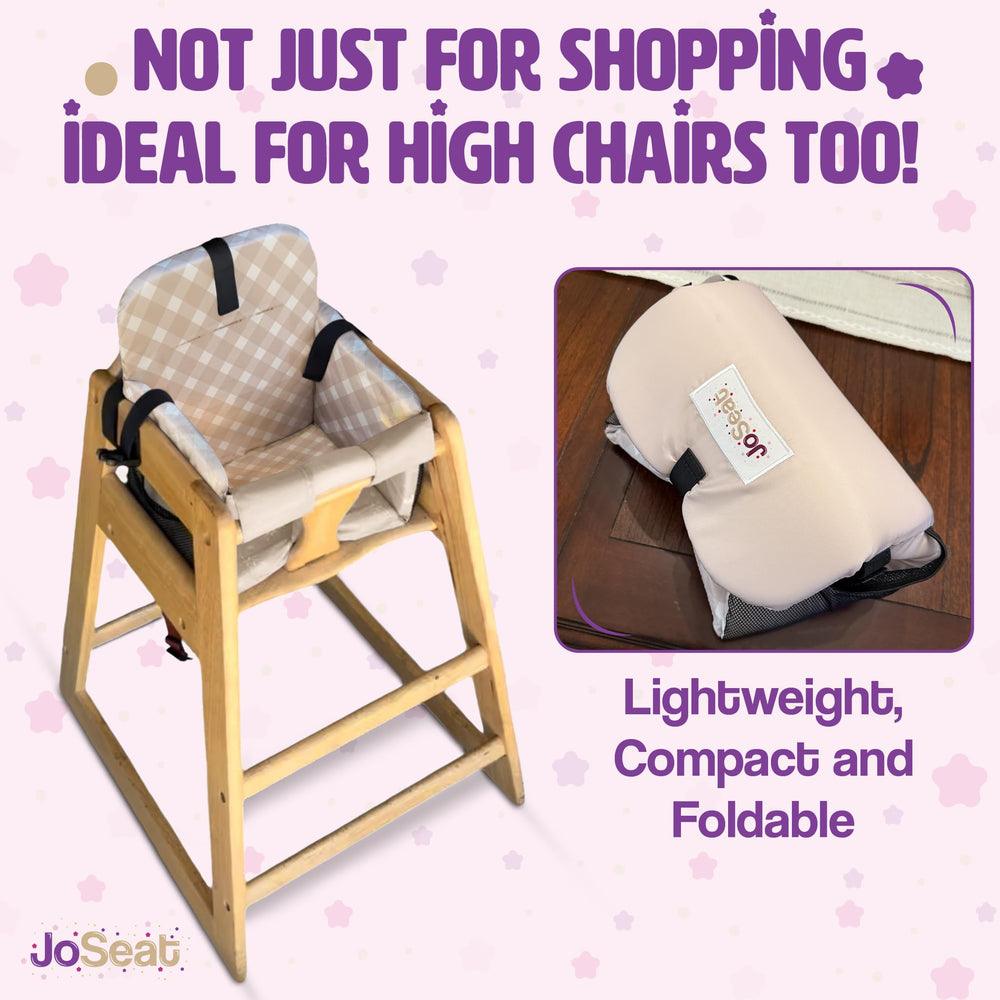 JoSeat high chair cover multi-use soft fabric for café or home use.