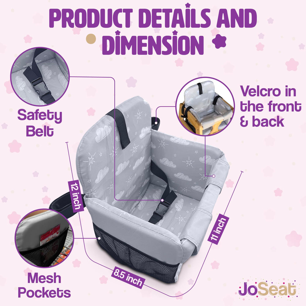 JoSeat portable design folds compactly for easy storage