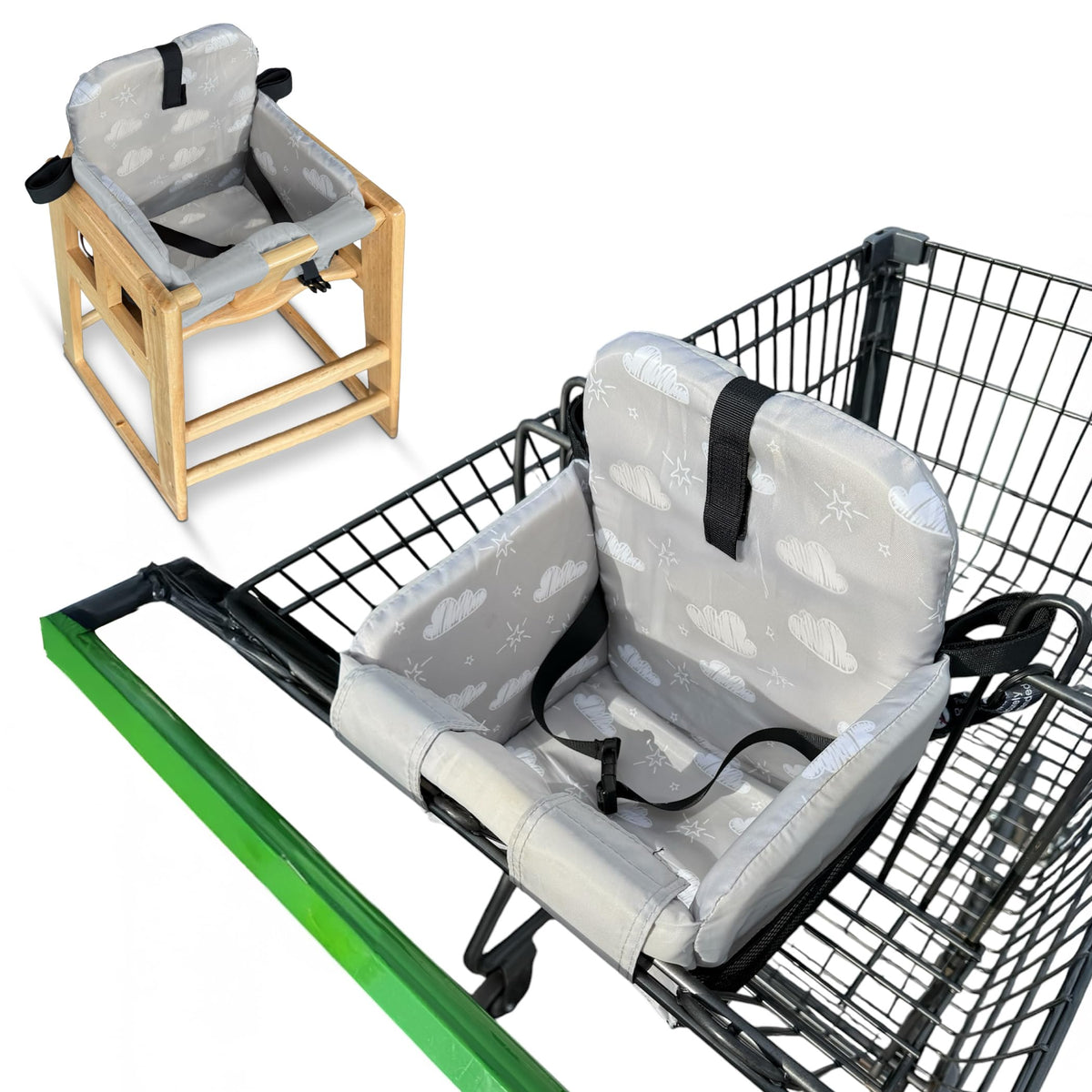 JoSeat shopping cart cover shields baby from germs during grocery trips