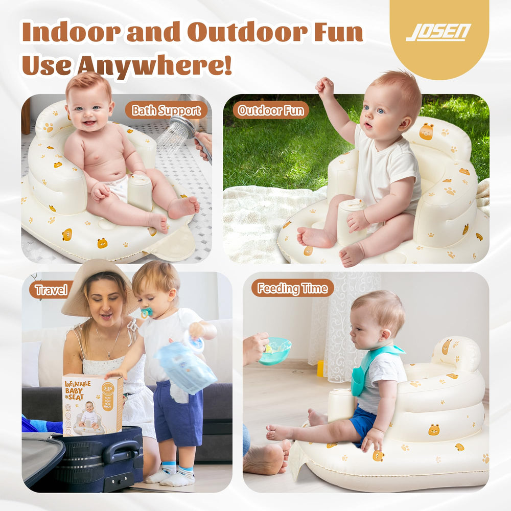 JOSEN inflatable baby seat easy deflate to pack after use.