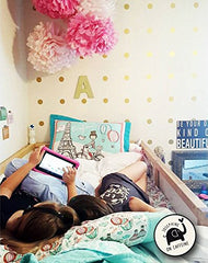 Josephine on Caffeine Posh Dots nursery wall stickers are removable and safe.