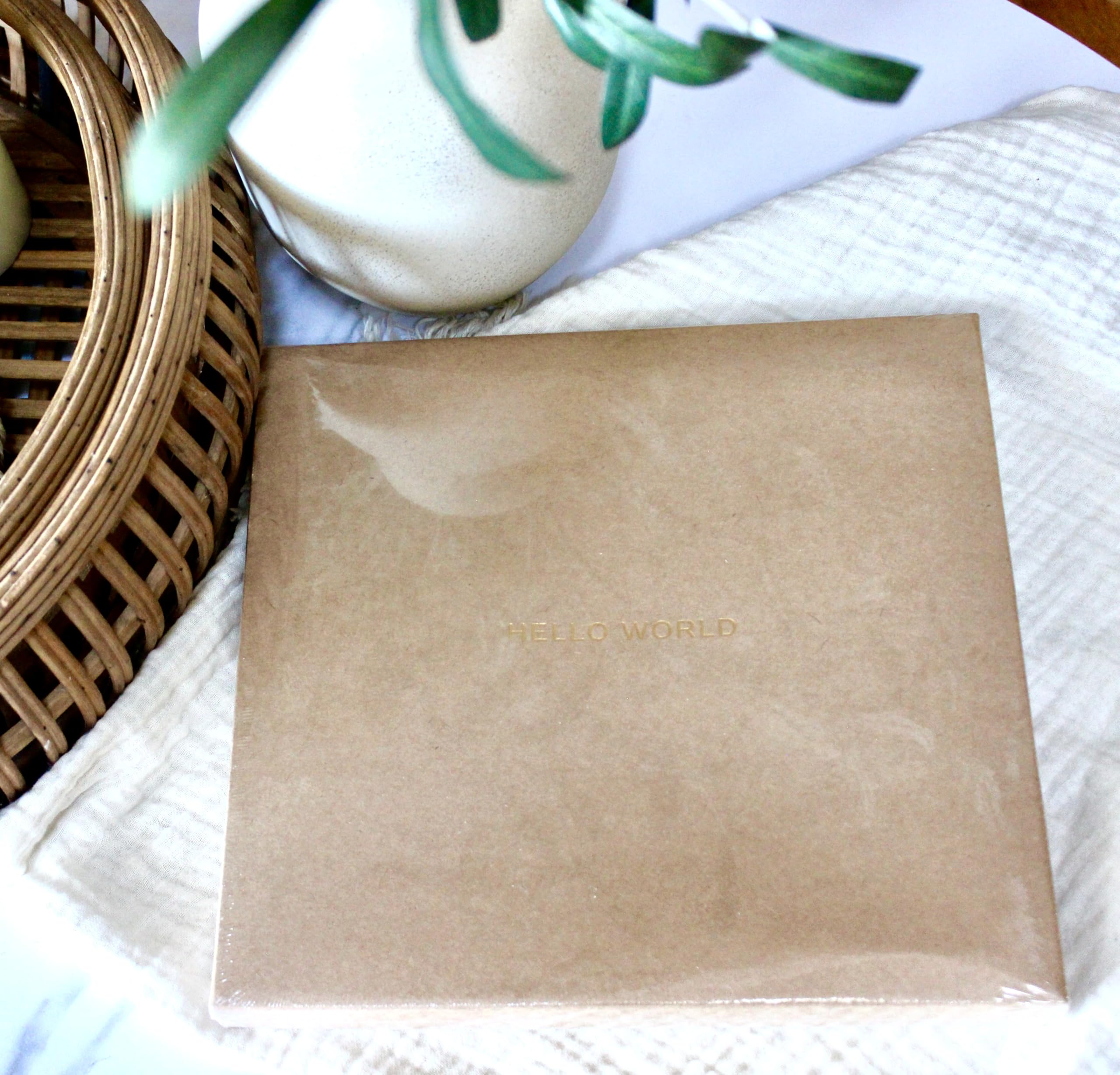 Joss & Lac Design Baby Memory Book inner pages highlight milestones for organized memories.