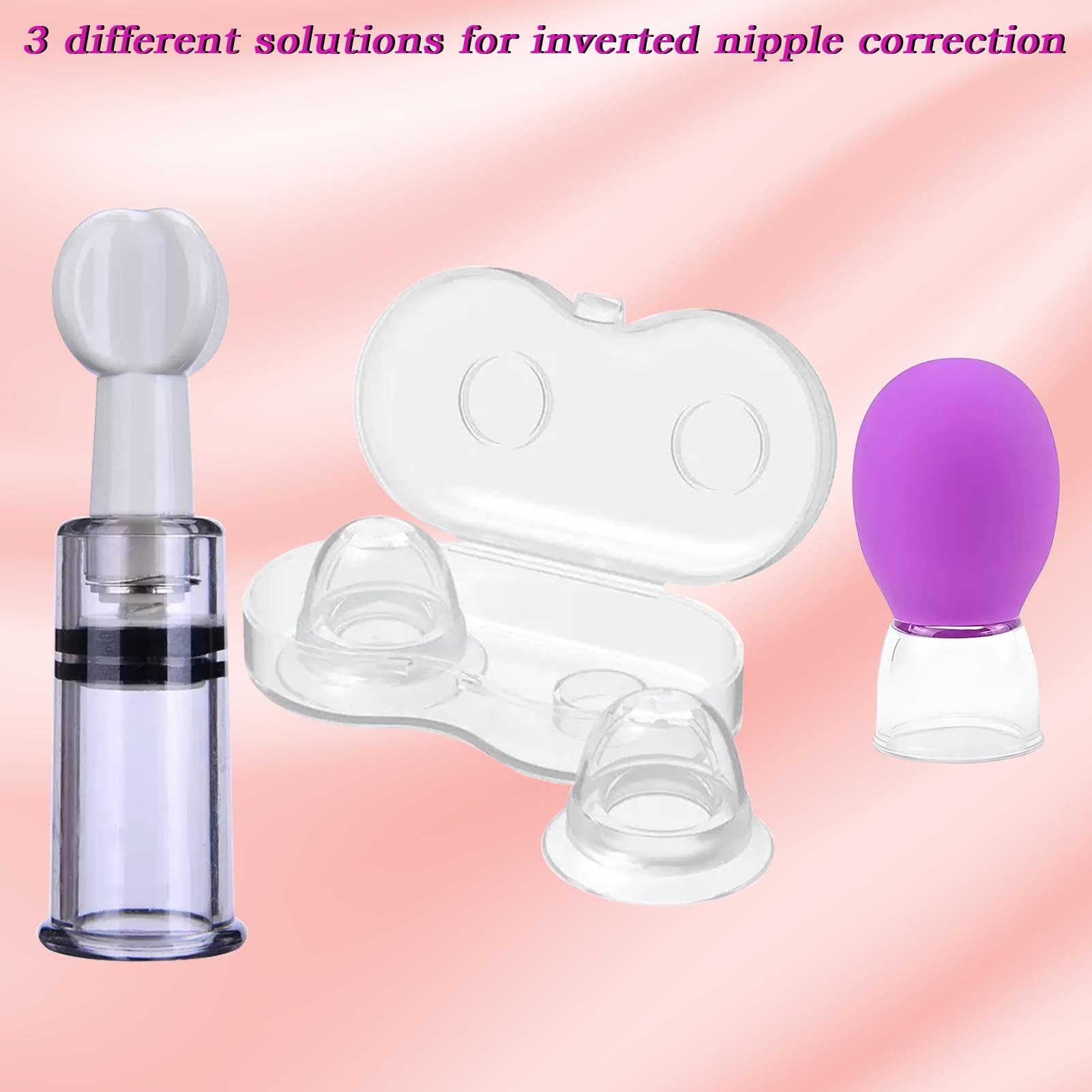 Josuyofo nipple-corrector day-night-use setup supports gradual nipple retraction at home.