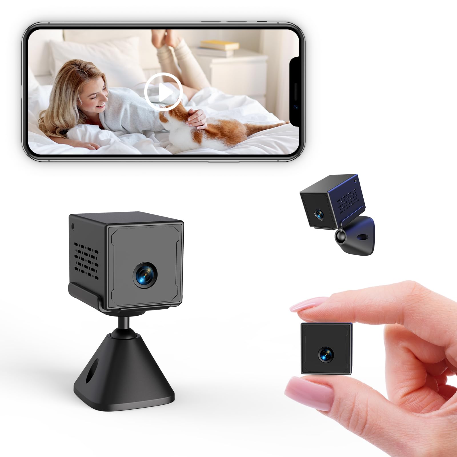 Joviren 2025 mini camera with 4K night vision for clear home footage