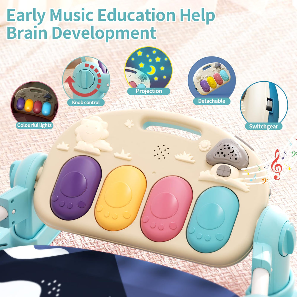 Jovow detachable elephant rattle and toy set for grasp and sensory play