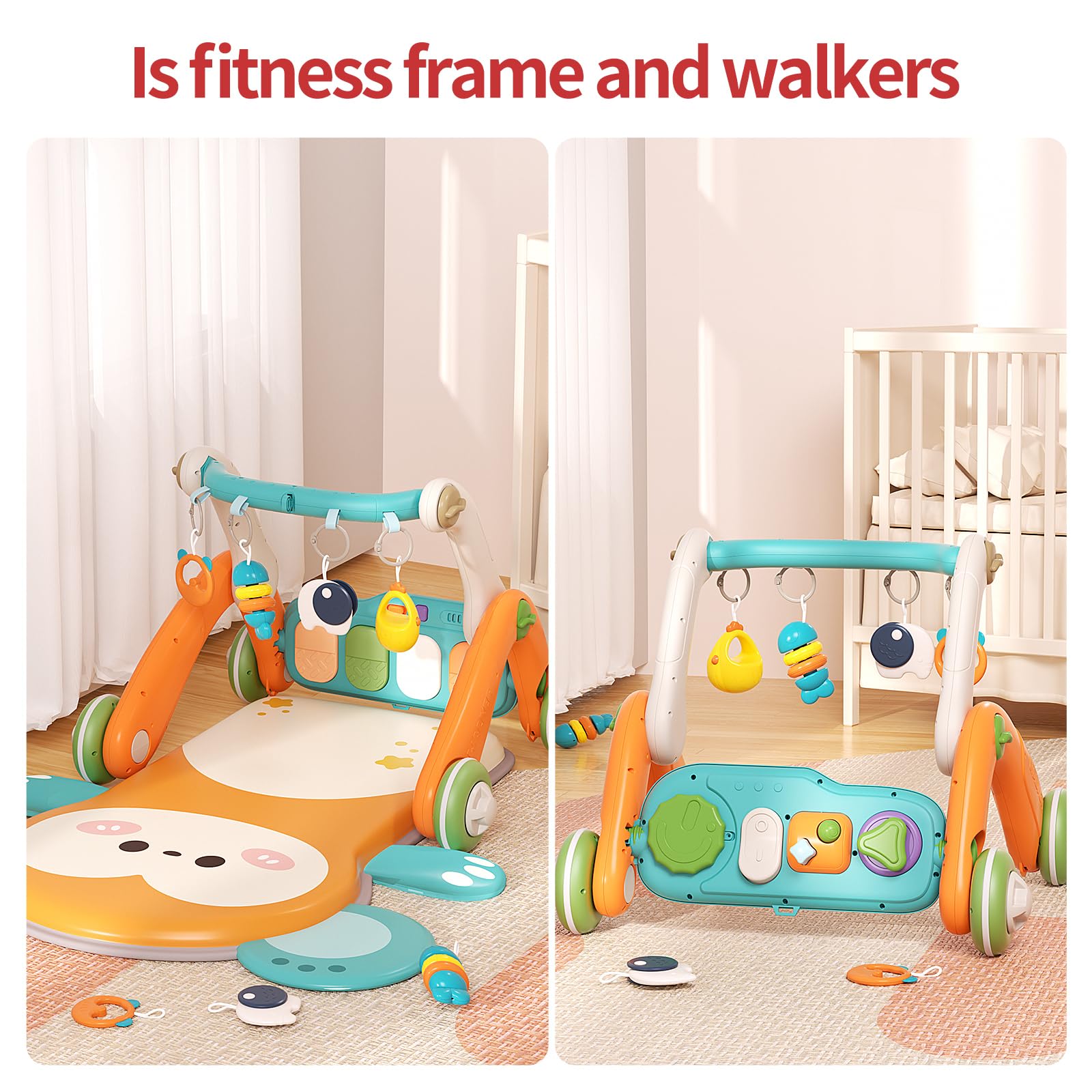 Jovow baby gym easy-assembly design simplifies setup for quick play moments.