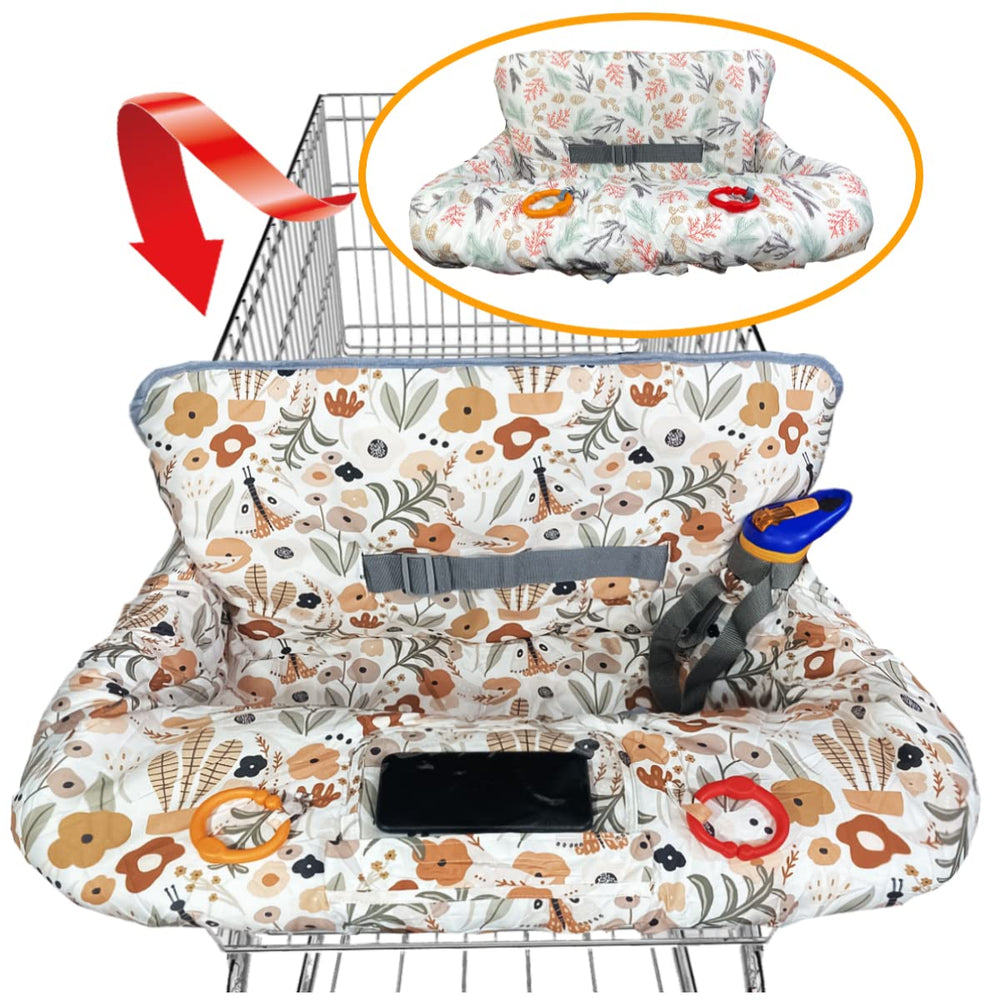 JOWEY dual-sided cart cover protects baby during shopping and dining