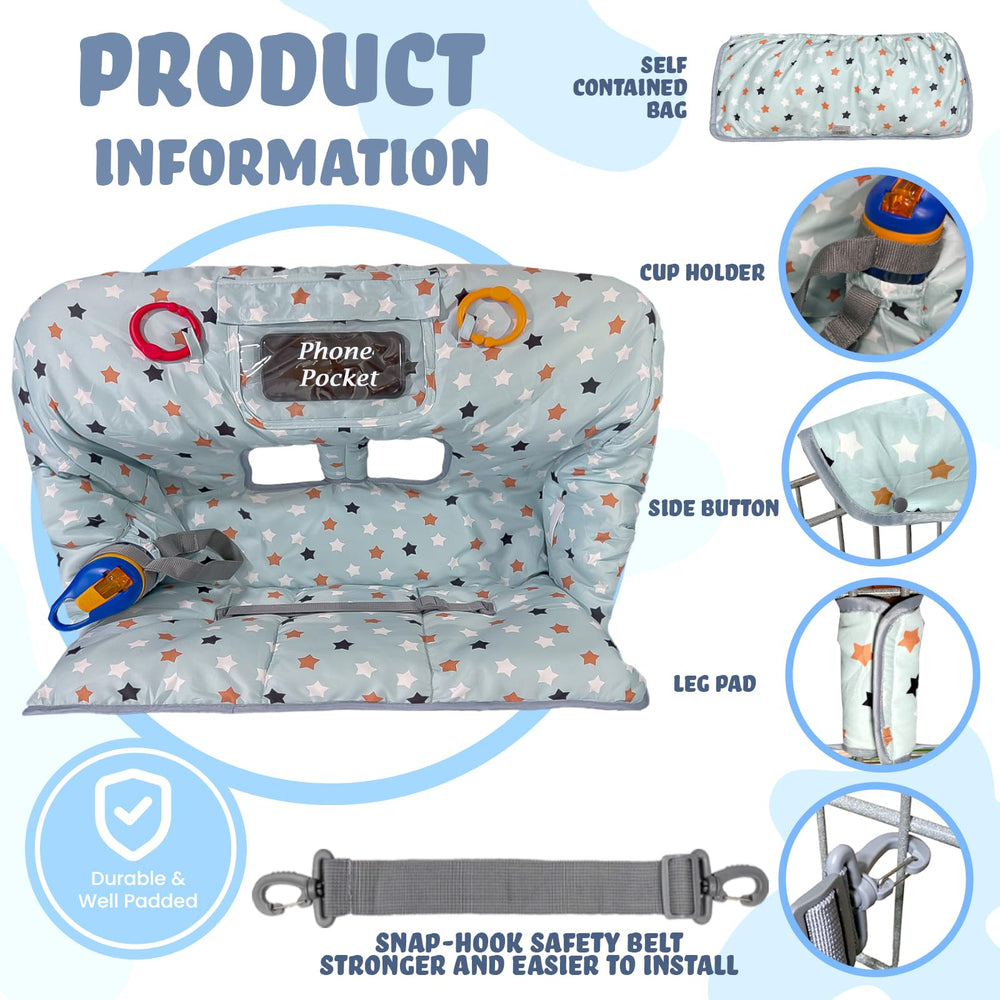 JOWEY extra-large cover fully fits big carts for complete baby coverage
