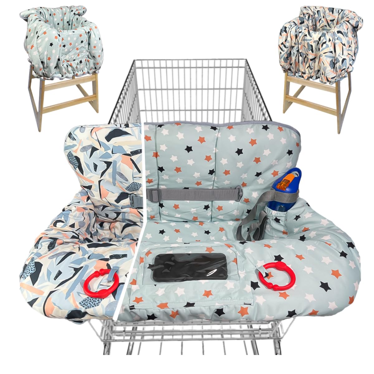 JOWEY shopping cart cover, double-sided in use, offers versatile protection during shopping
