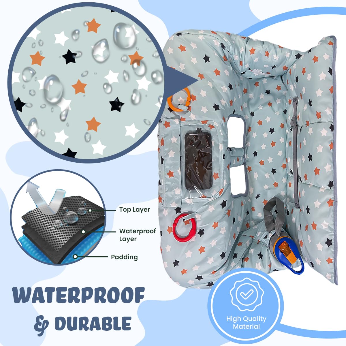 JOWEY soft padded surface delivers comfort during long shopping trips