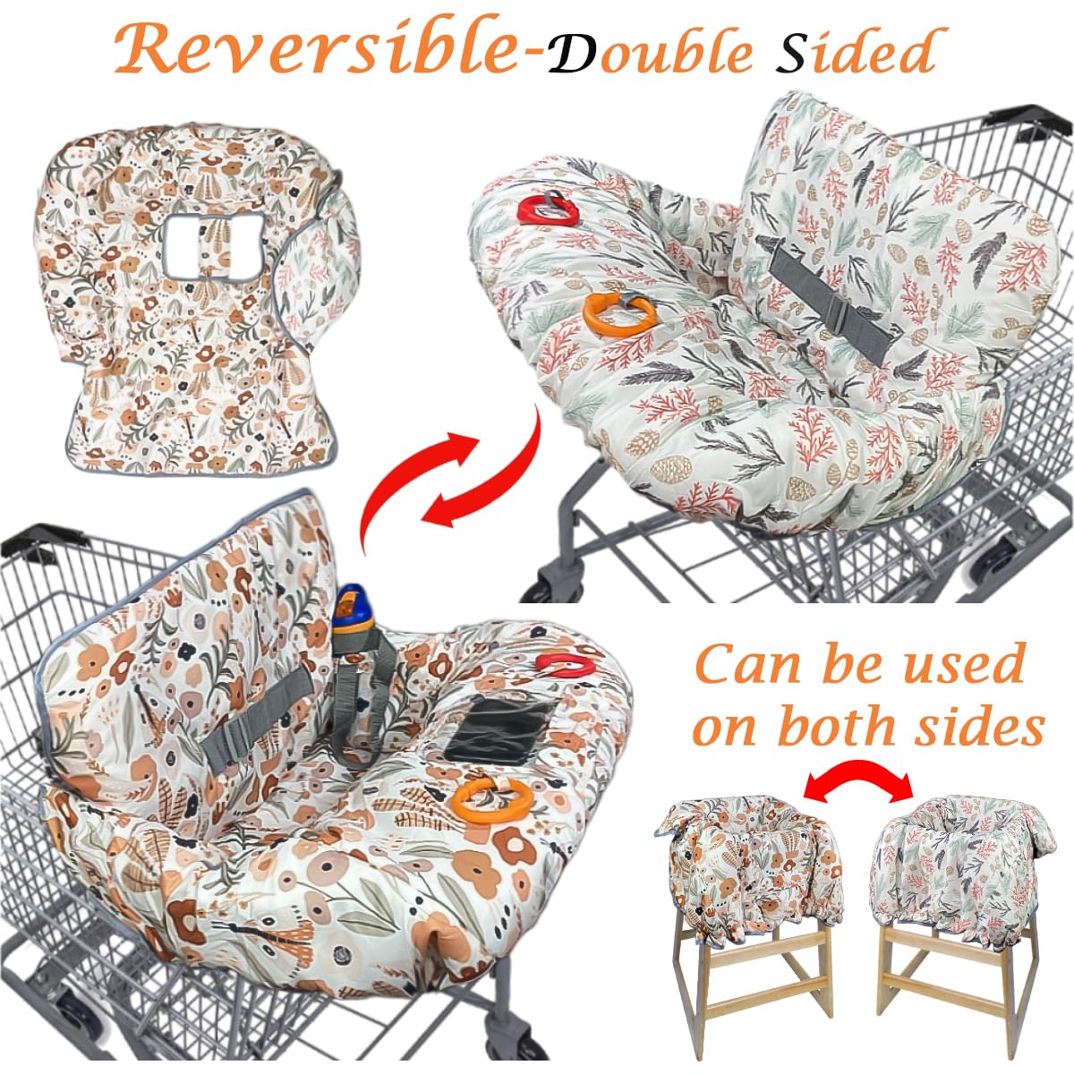JOWEY waterproof layer keeps baby dry on carts and high chairs