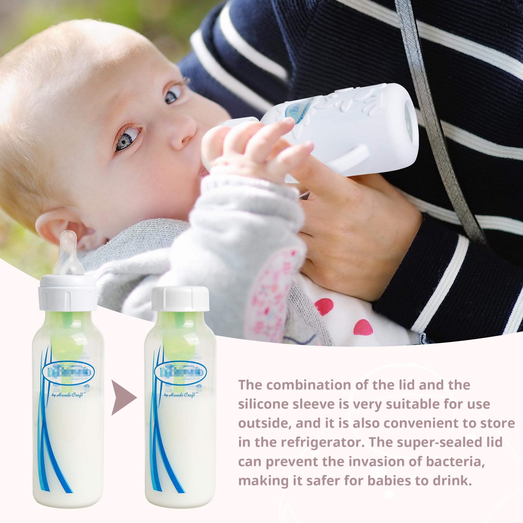 Joxodak bottle scale visible through sleeve aids monitoring the milk level.