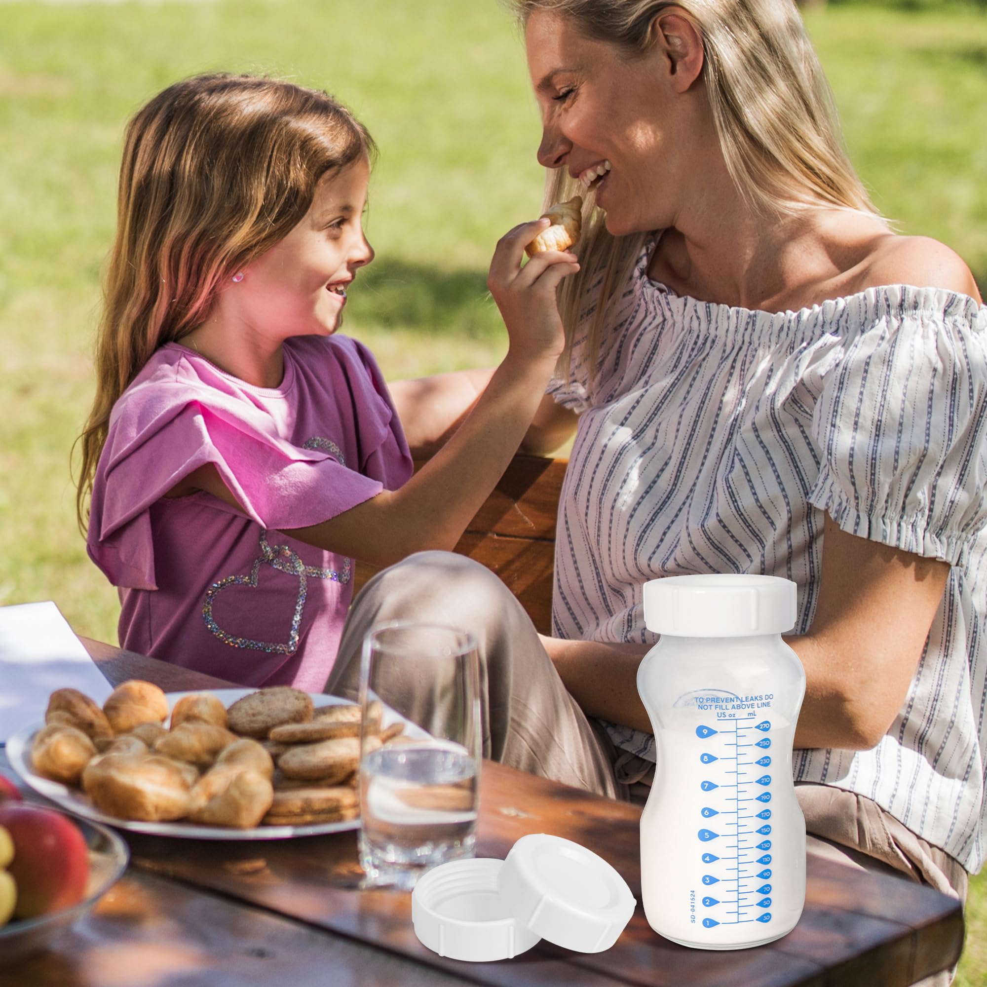 Joxodak compatible Dr Brown wide-neck lids; seamless fit for 5oz and 9oz bottles
