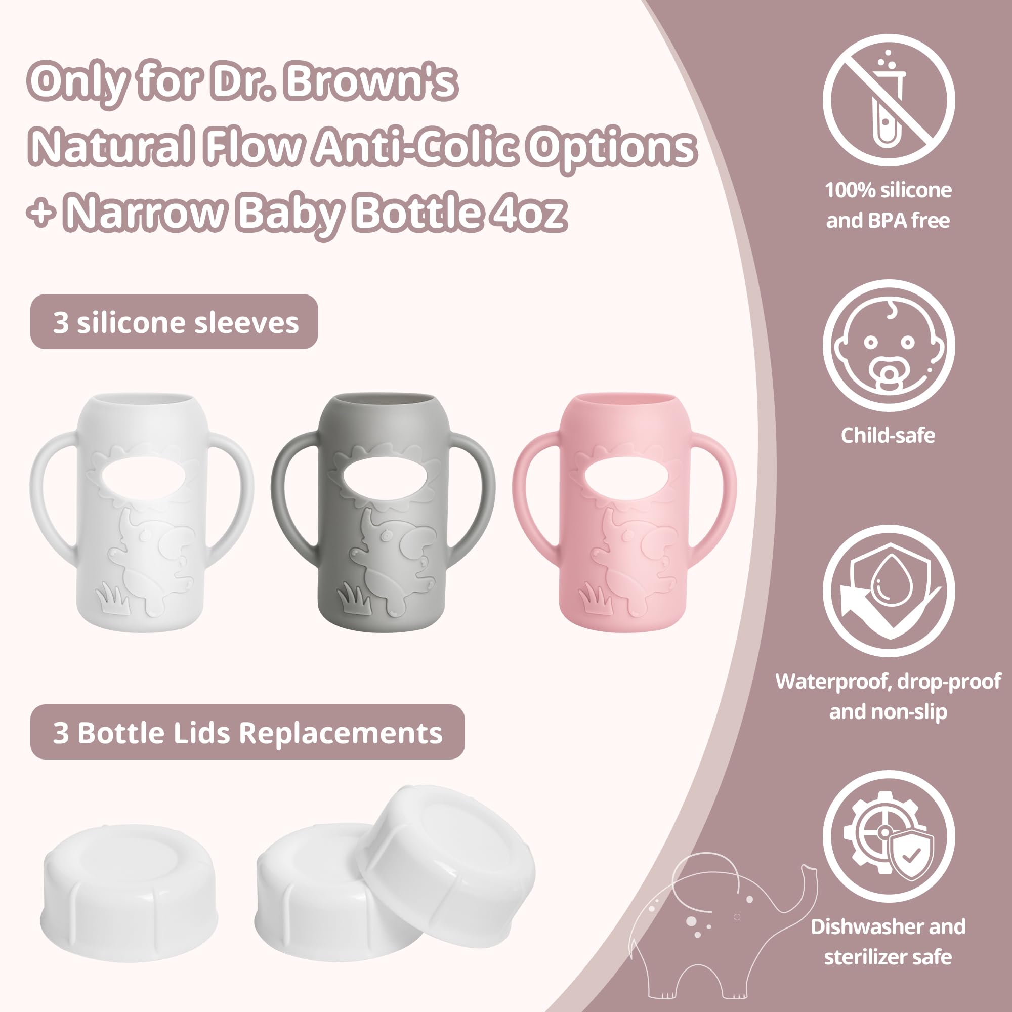 Joxodak grey sleeve on a 4oz bottle enhances drop protection.