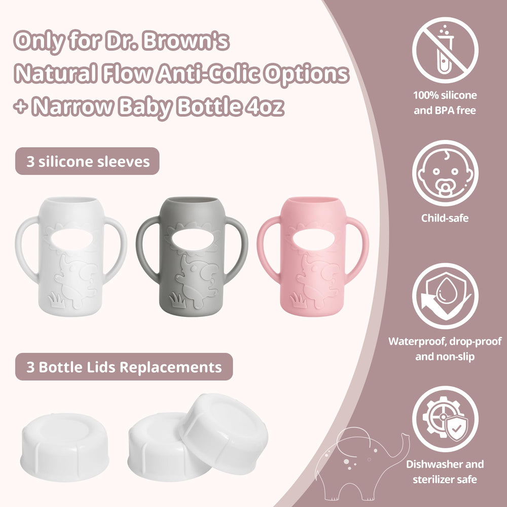 Joxodak grey sleeve on a 4oz bottle enhances drop protection.