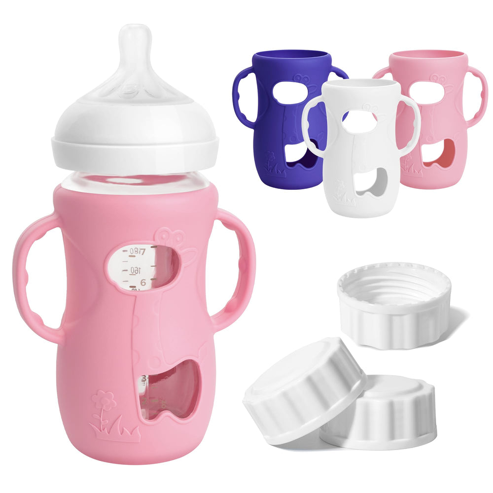Joxodak silicone sleeve white 8oz protects Philips Avent bottle with an easy grip.